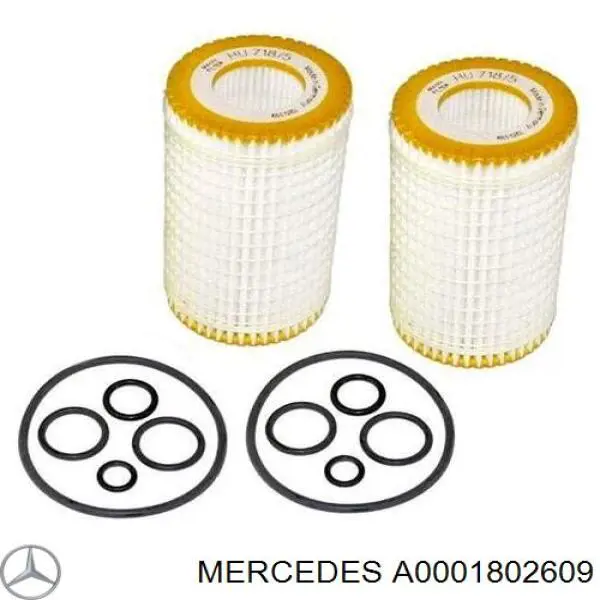Do koszyka A0001802609 Mercedes Filtr oleju