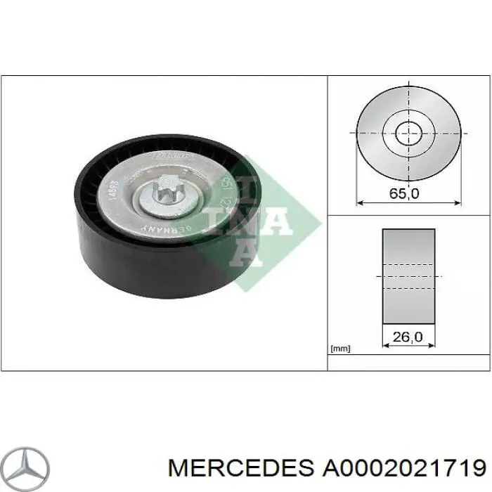 A0002021719 Mercedes Rolka prowadząca, kierunkowa paska napędowego