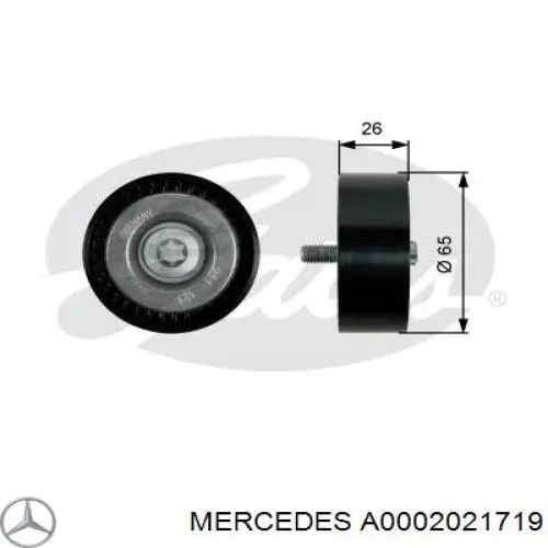 Rolka prowadząca, kierunkowa paska napędowego Mercedes A0002021719 cena, od 27,02 USD