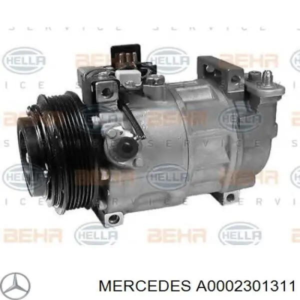 Sprężarka klimatyzacji Mercedes A0002301311 cena, od 120,88 USD