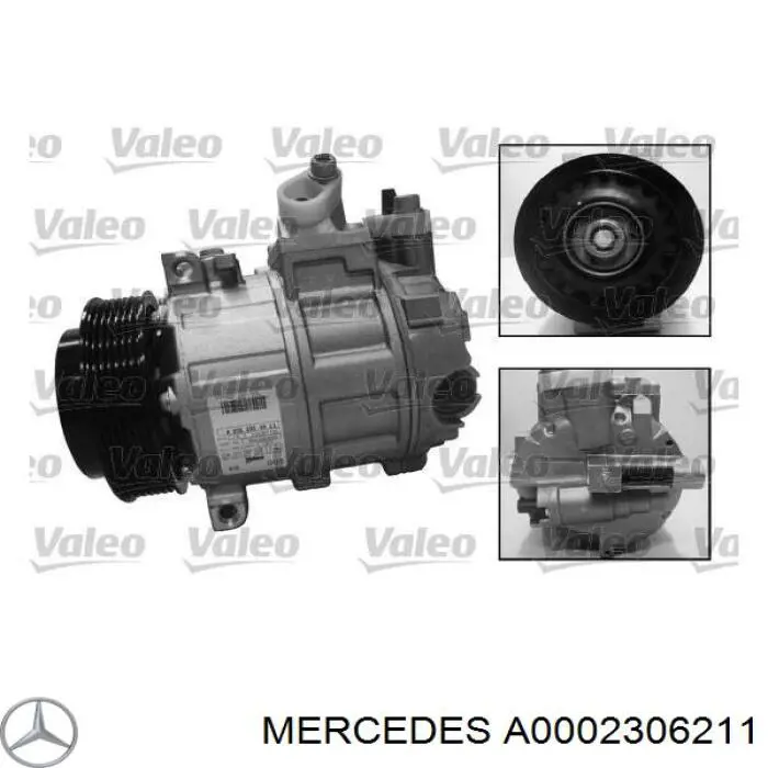 Sprężarka klimatyzacji Mercedes A0002306211 cena, od 345,43 USD