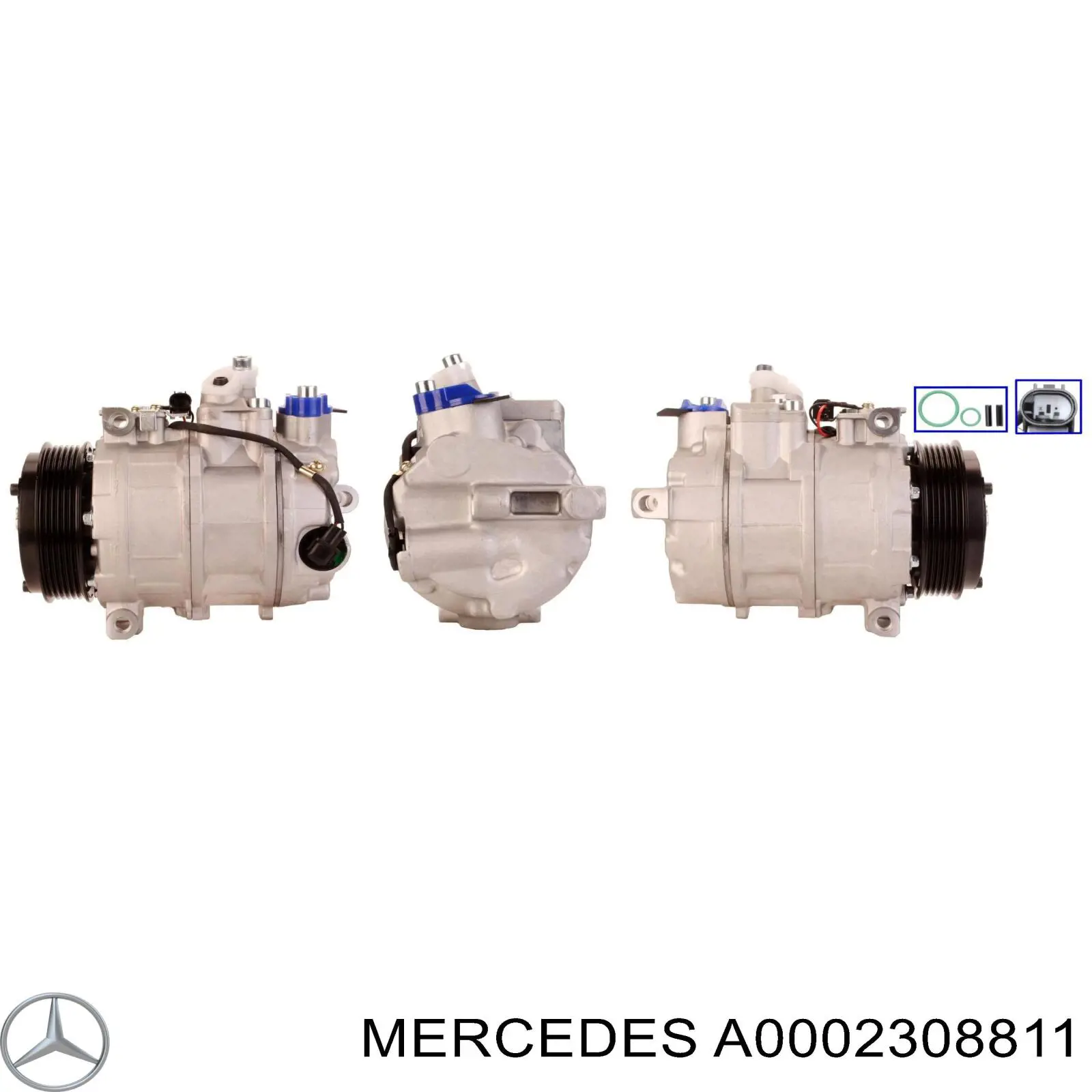 Sprężarka klimatyzacji Mercedes A0002308811 cena, od 44,23 USD
