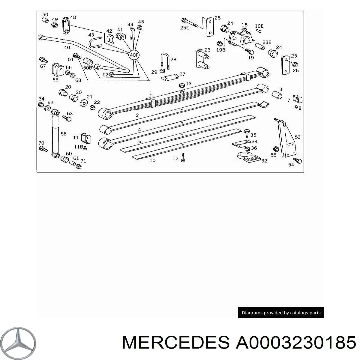 Do koszyka A0003230185 Mercedes Silentblock amortyzatora tylnego
