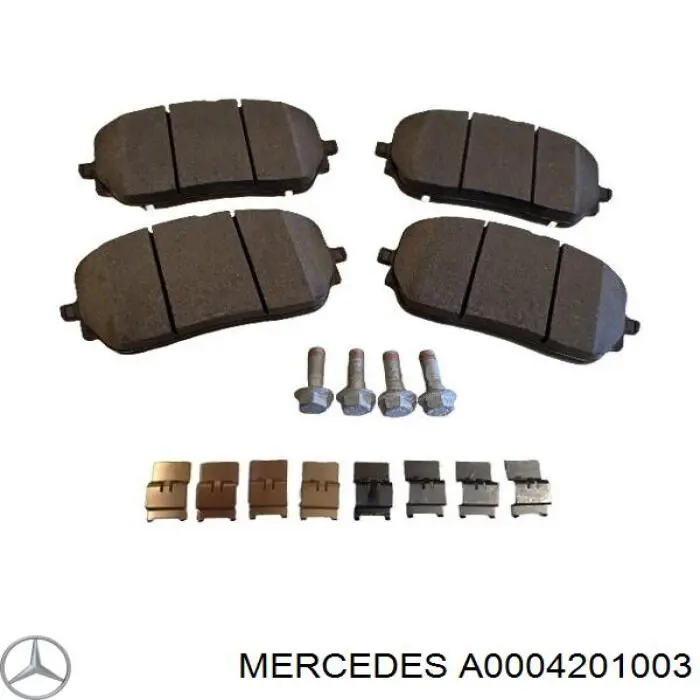 Do koszyka A0004201003 Mercedes Klocki hamulcowe przednie tarczowe