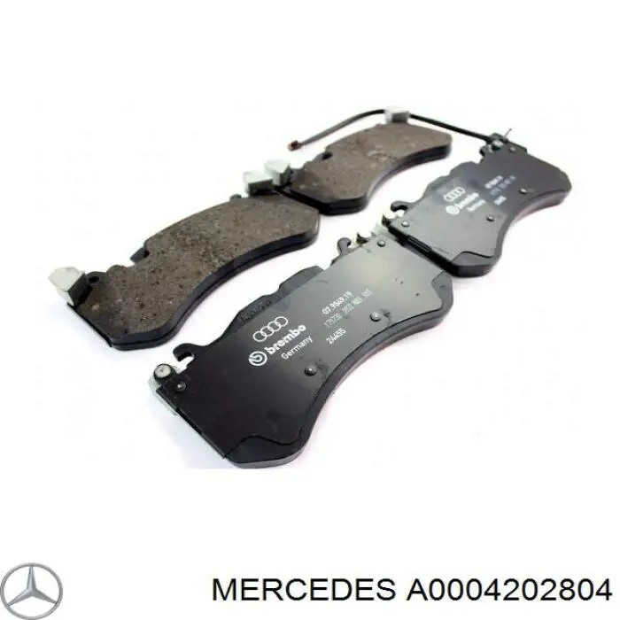 Klocki hamulcowe przednie tarczowe Mercedes A0004202804 cena, od 205,69 USD