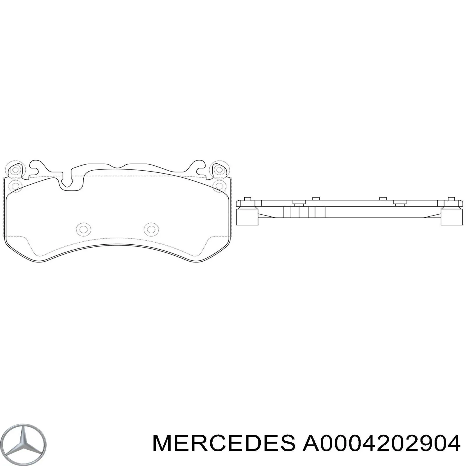 Do koszyka A0004202904 Mercedes Klocki hamulcowe przednie tarczowe