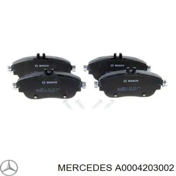 Klocki hamulcowe przednie tarczowe Mercedes A0004203002 cena, od 30,65 USD