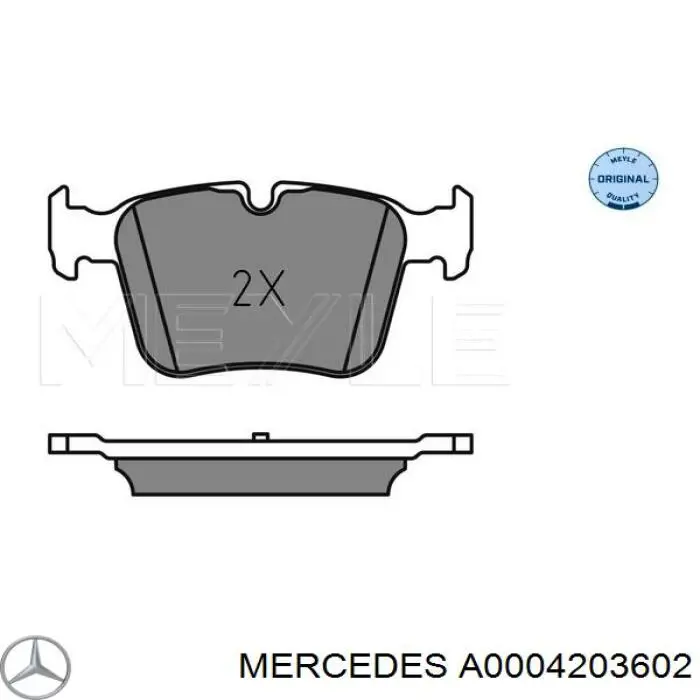 Okładziny (klocki) do hamulców tarczowych tylne Mercedes A0004203602 cena, od 25,86 USD
