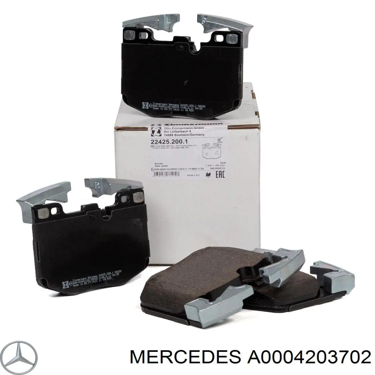 A0004203702 Mercedes Klocki hamulcowe przednie tarczowe