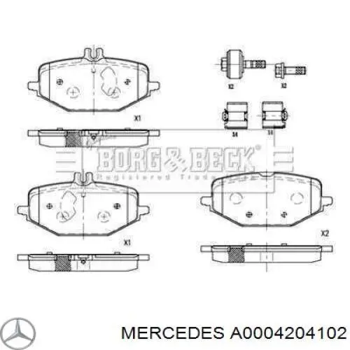 Okładziny (klocki) do hamulców tarczowych tylne Mercedes 4207303 cena, od 34,78 USD