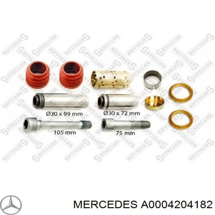 Zestaw naprawczy zacisku hamulcowego przedniego Mercedes A0004204182 cena, od 43,18 USD