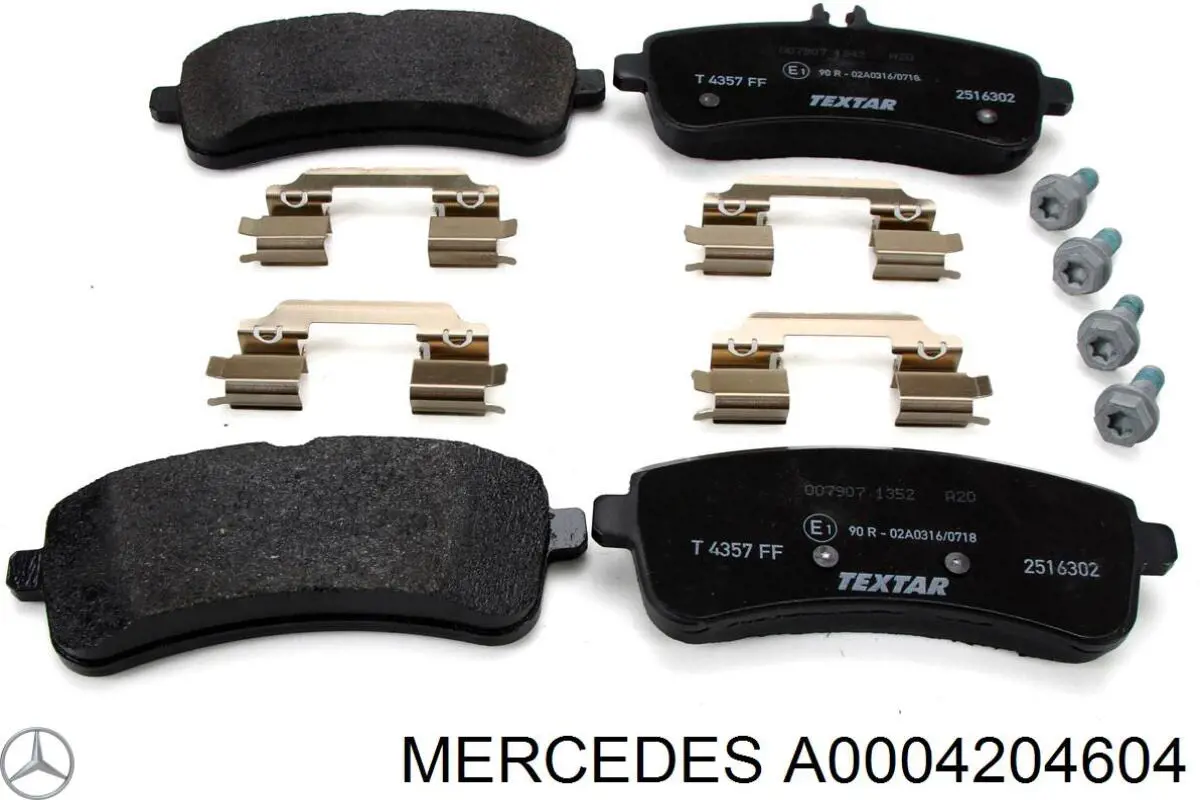 Okładziny (klocki) do hamulców tarczowych tylne Mercedes A0004204604 cena, od 63,22 USD