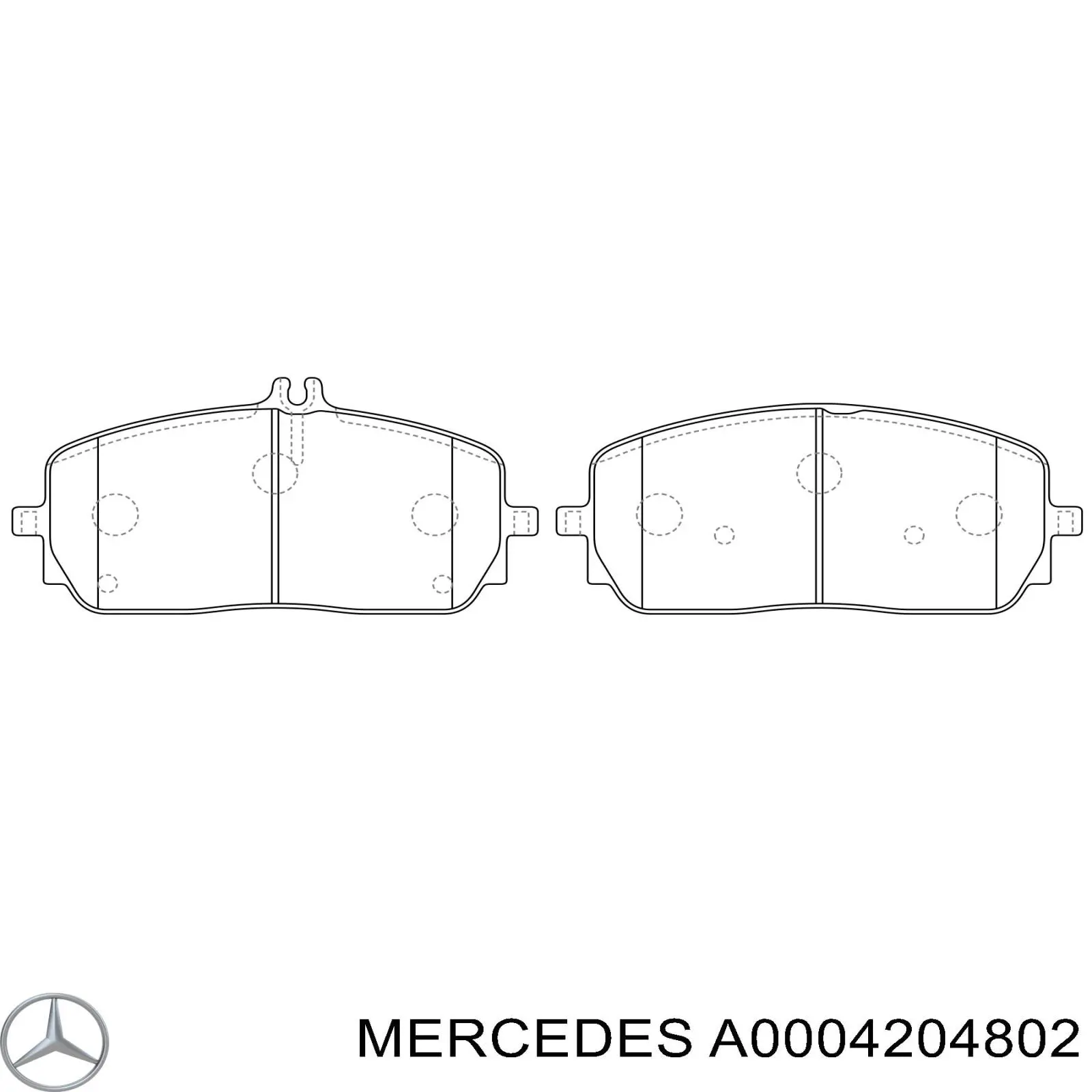 A0004204802 Mercedes Klocki hamulcowe przednie tarczowe