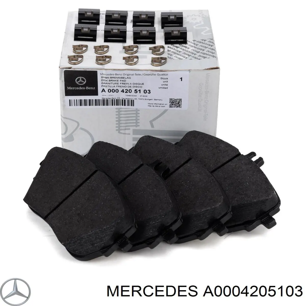 A0004205103 Mercedes Klocki hamulcowe przednie tarczowe