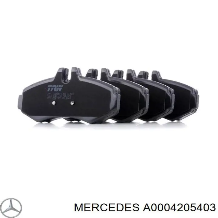 A0004205403 Mercedes Klocki hamulcowe przednie tarczowe