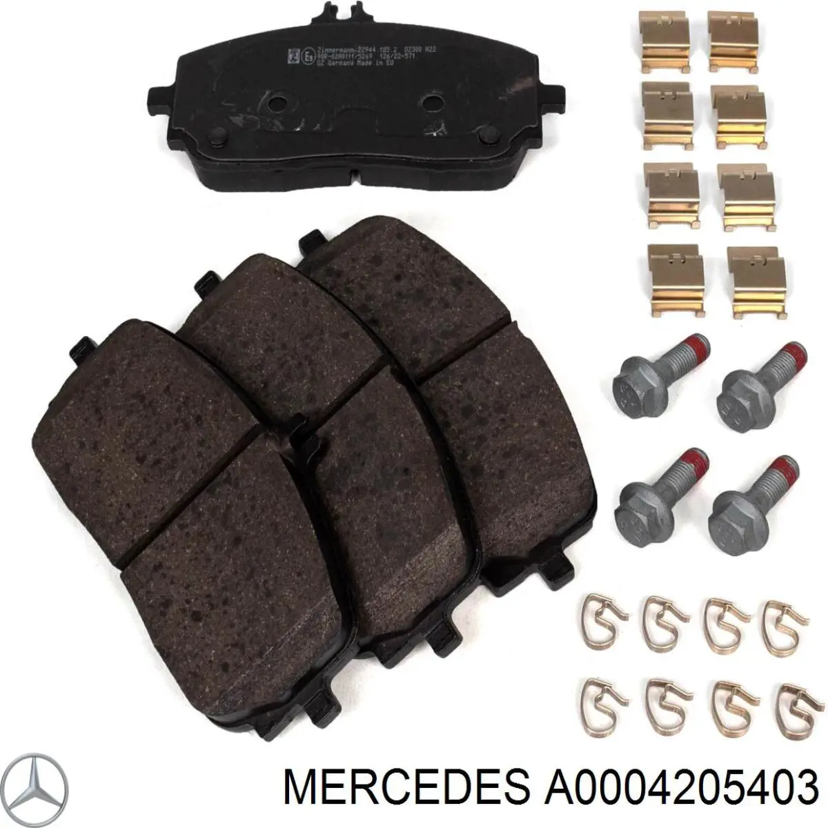 Klocki hamulcowe przednie tarczowe Mercedes A0004205403 cena, od 68,42 USD