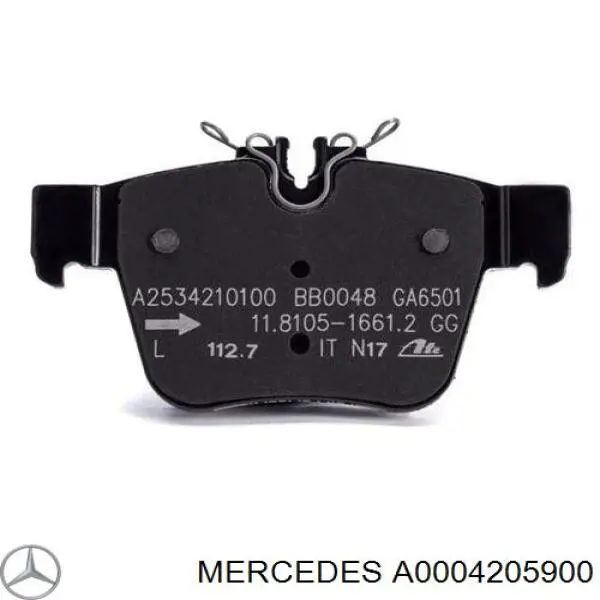 Okładziny (klocki) do hamulców tarczowych tylne Mercedes A0004205900 cena, od 31,46 USD