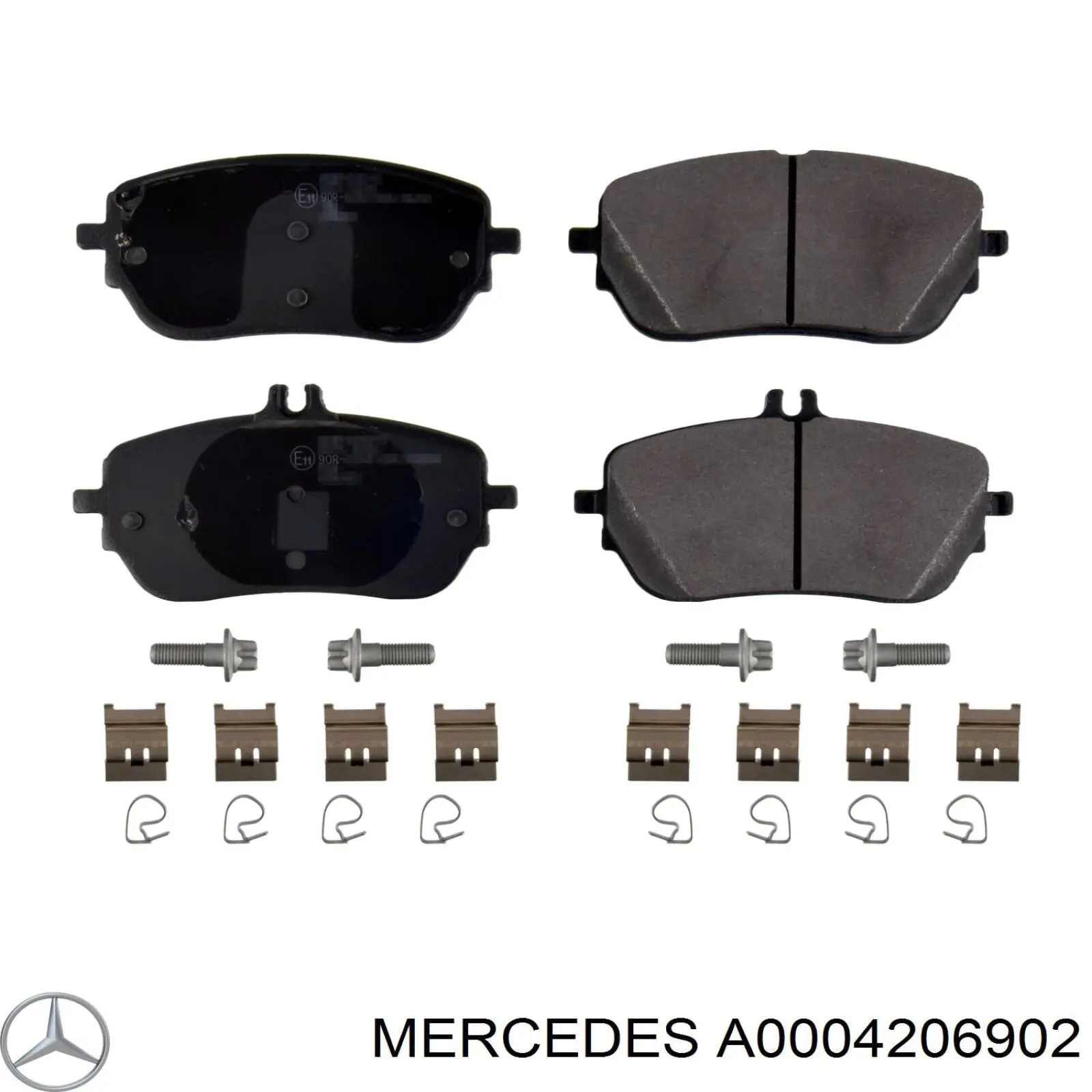 A0004206902 Mercedes Klocki hamulcowe przednie tarczowe