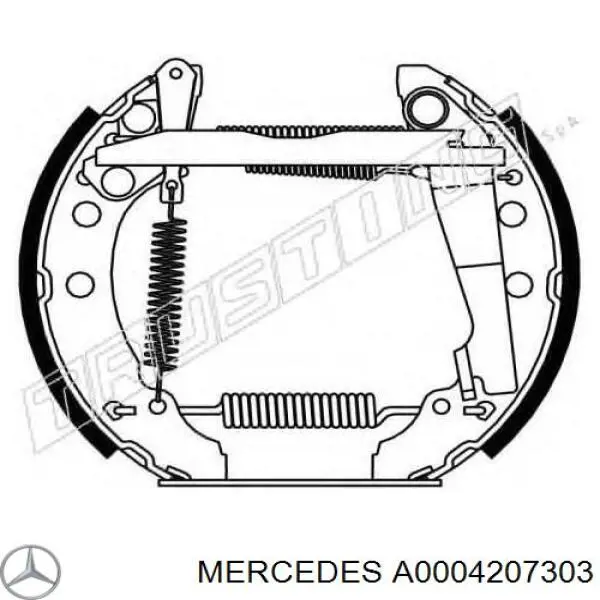 Okładziny (klocki) do hamulców tarczowych tylne Mercedes A0004207303