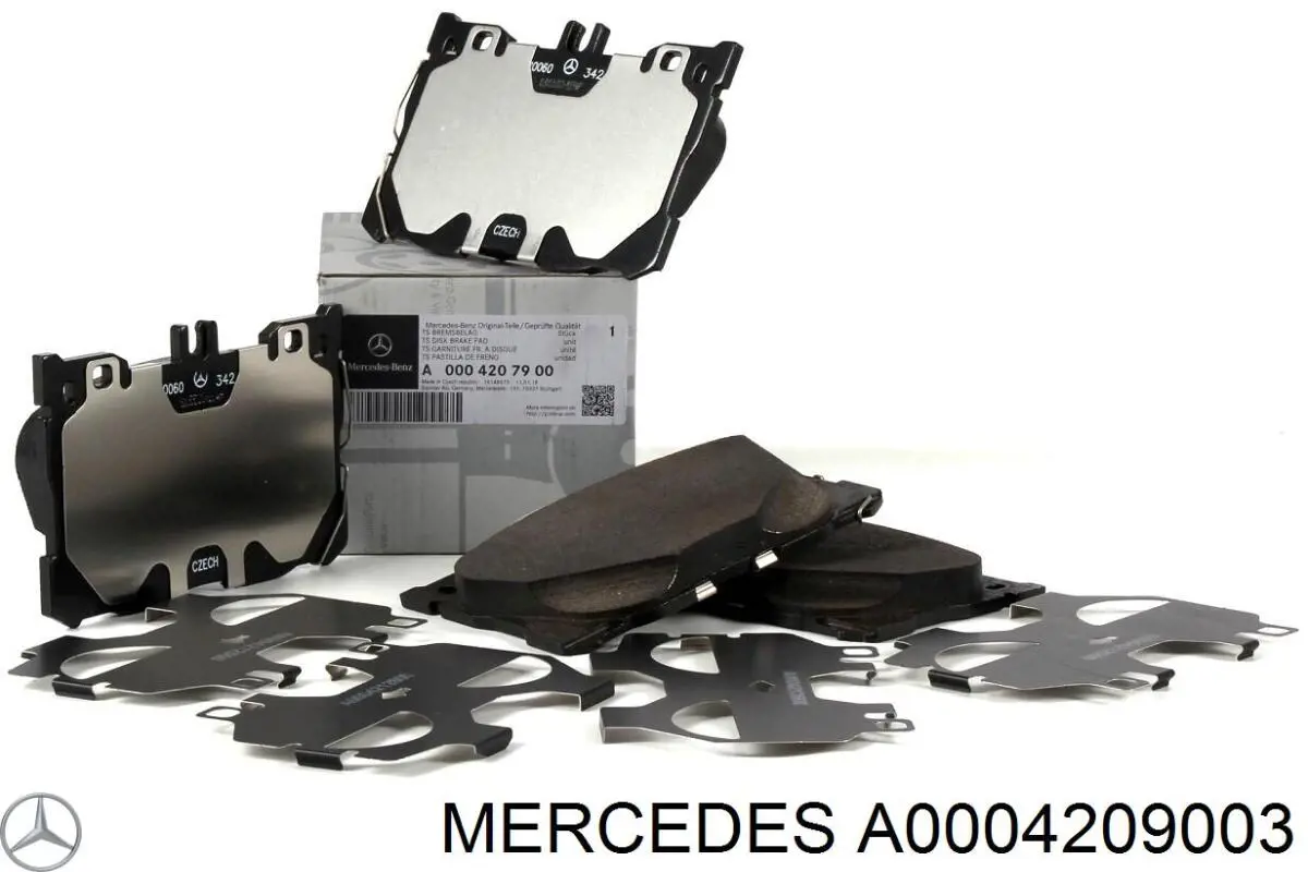 A0004209003 Mercedes Klocki hamulcowe przednie tarczowe