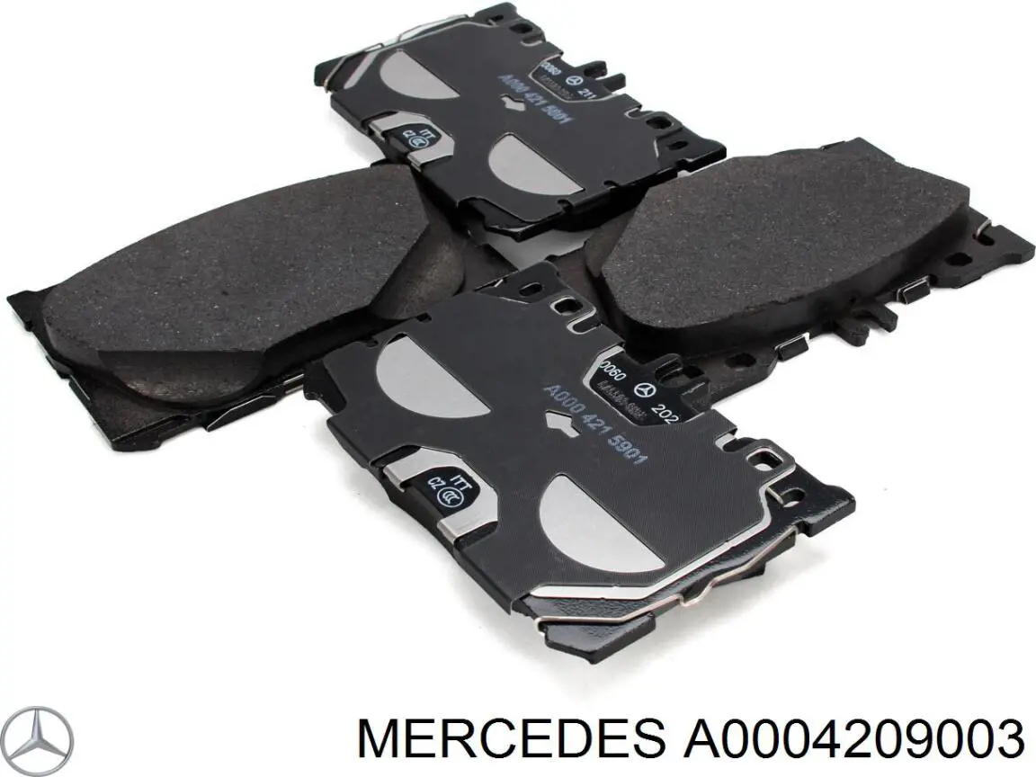 Klocki hamulcowe przednie tarczowe Mercedes A0004209003 cena, od 50,52 USD