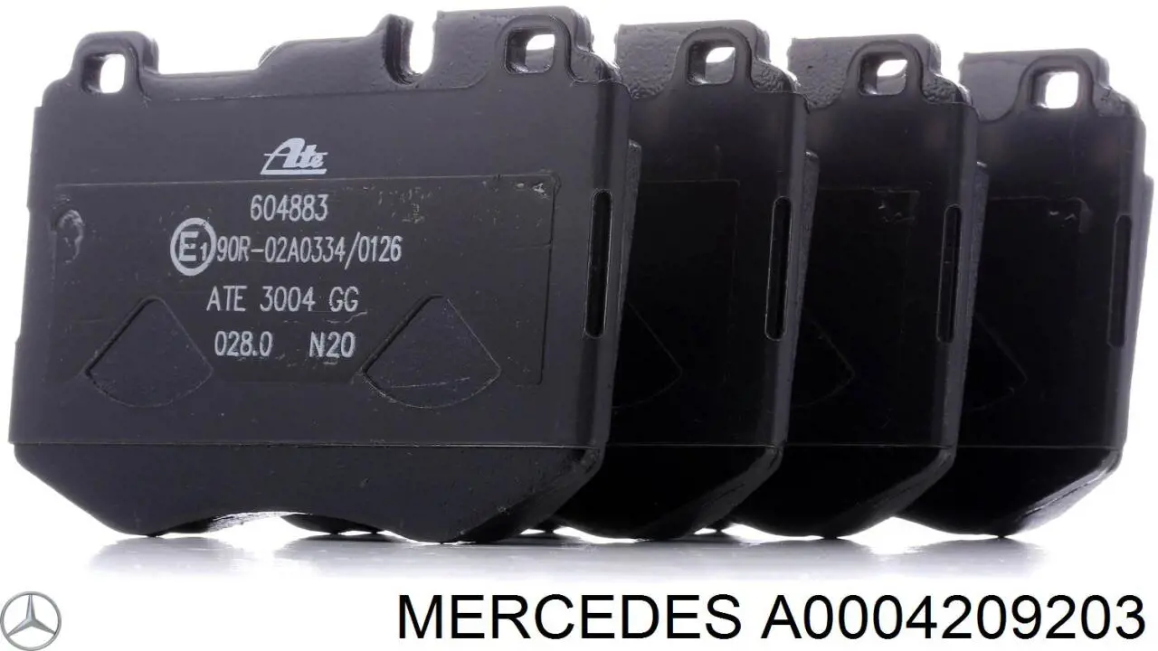 Okładziny (klocki) do hamulców tarczowych tylne Mercedes A0004209203 cena, od 49,08 USD