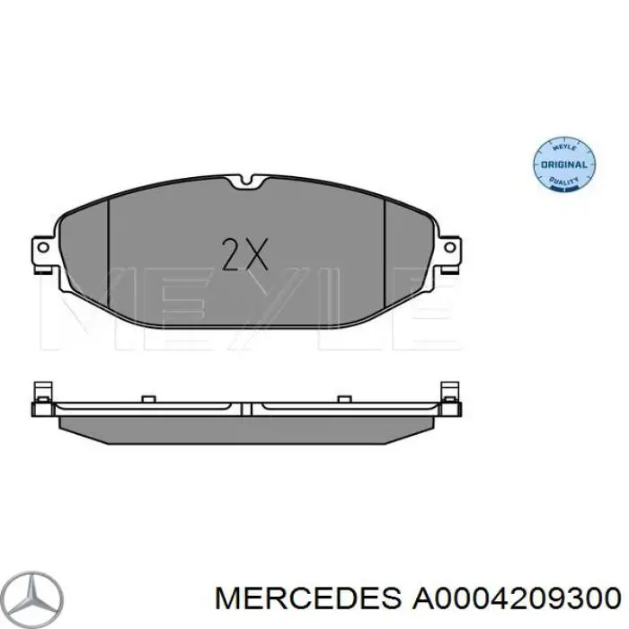 Klocki hamulcowe przednie tarczowe Mercedes A0004209300 cena, od 50,00 USD