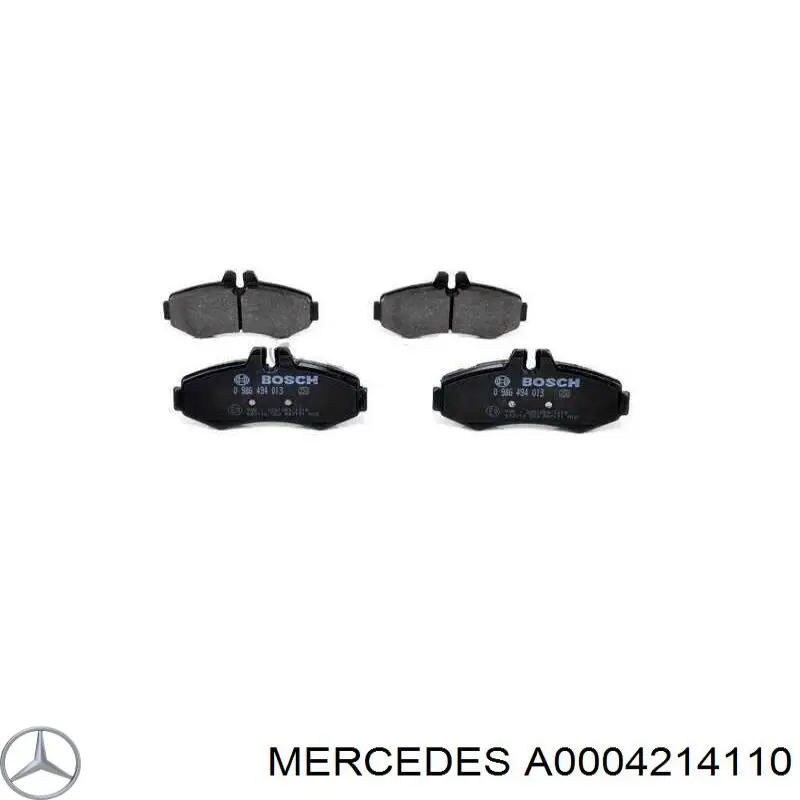 Do koszyka A0004214110 Mercedes Klocki hamulcowe przednie tarczowe