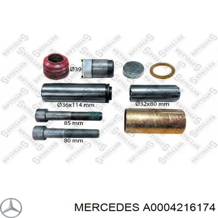 Zestaw naprawczy zacisku hamulcowego tylnego A0004216174 Mercedes