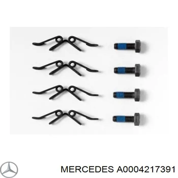 A0004217391 Mercedes Zestaw sprężyn do mocowania tylnych klocków tarczowych