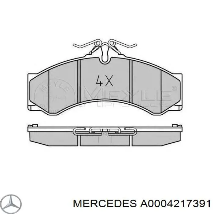 Zestaw sprężyn do mocowania tylnych klocków tarczowych Mercedes A0004217391 cena, od 9,45 USD