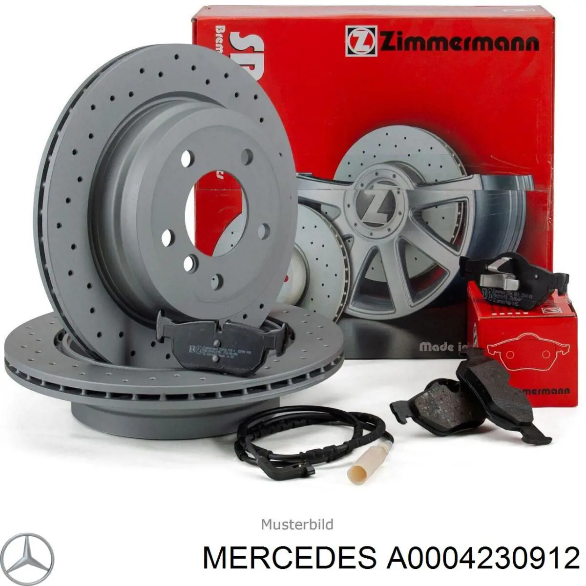 Do koszyka A0004230912 Mercedes Tarcza hamulcowa tylna