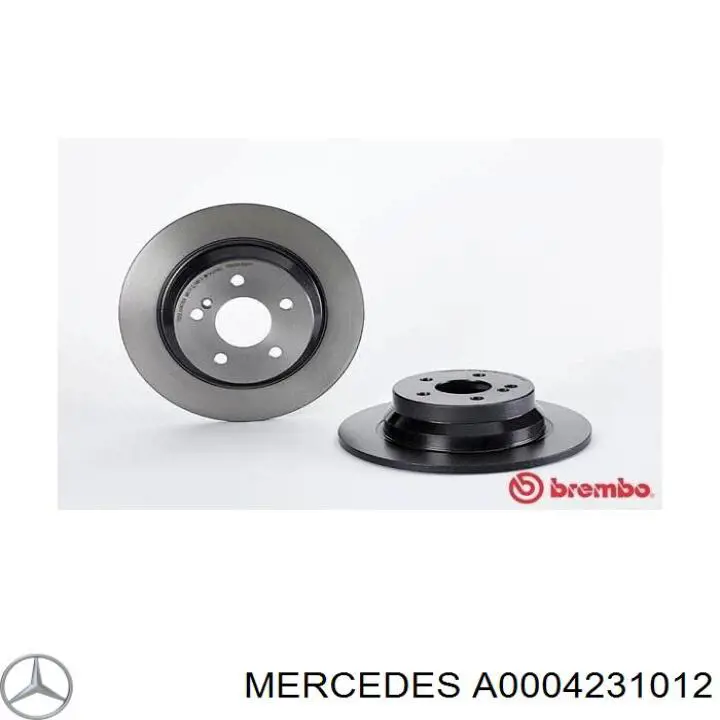 Do koszyka A0004231012 Mercedes Tarcza hamulcowa tylna