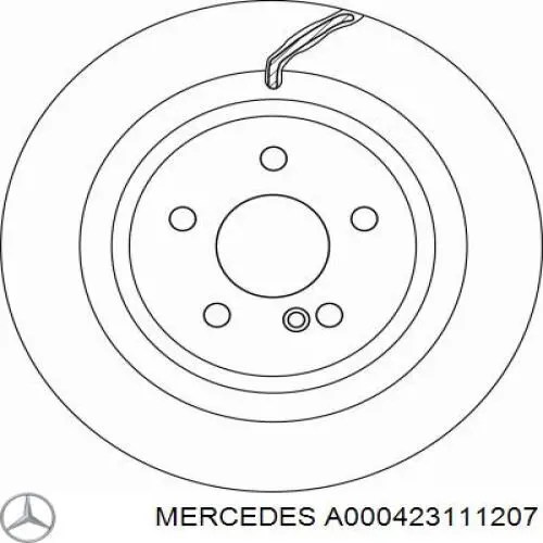 A000423111207 Mercedes tarcza hamulcowa tylna