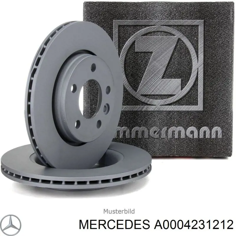 Do koszyka A0004231212 Mercedes Tarcza hamulcowa tylna