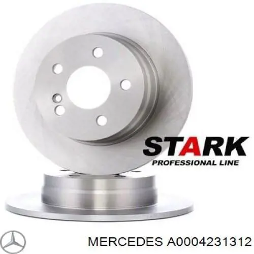 Do koszyka A0004231312 Mercedes Tarcza hamulcowa tylna