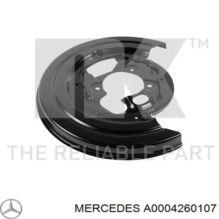 A0004260107 Mercedes Osłona tarczy hamulcowej tylnej prawa