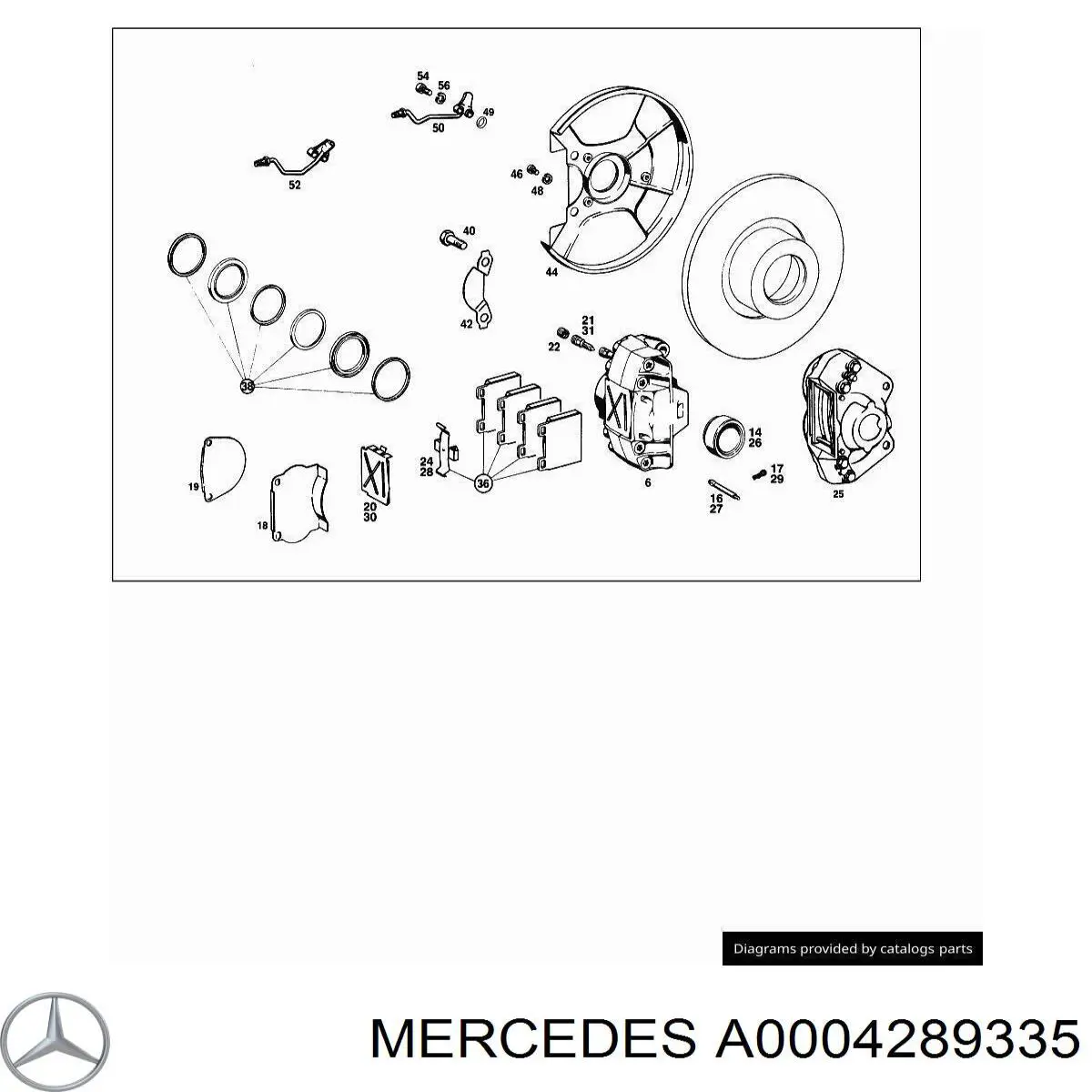 A0004289335 Mercedes Przewód hamulcowy tylny
