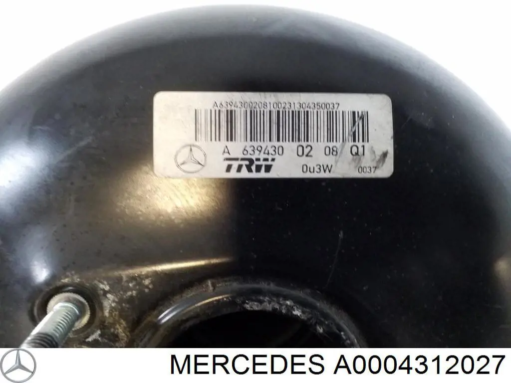 Wzmacniacz próżniowy hamulców Mercedes A0004312027 cena, od 367,75 USD