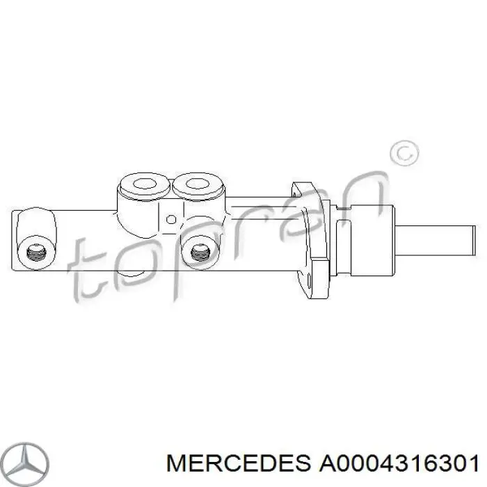 Główny cylinder hamulców Mercedes A0004316301 cena, od 68,49 USD
