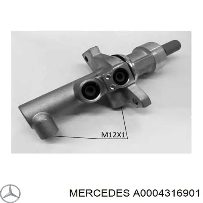 A0004316901 Mercedes Główny cylinder hamulców