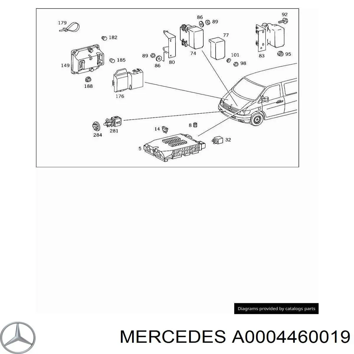 A0004460019 Mercedes blok komfortu