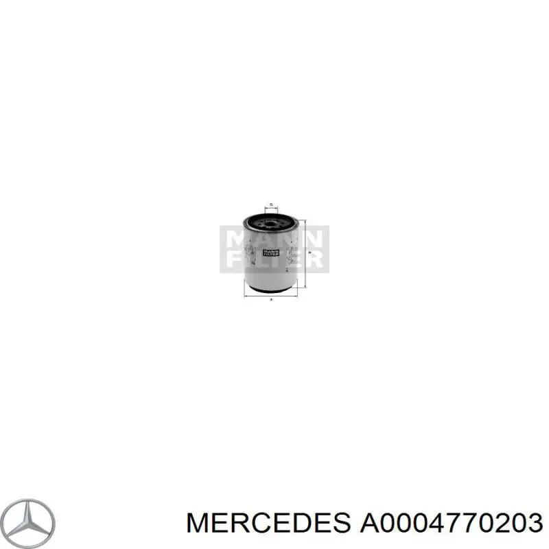 Filtr paliwa A0004770203 Mercedes