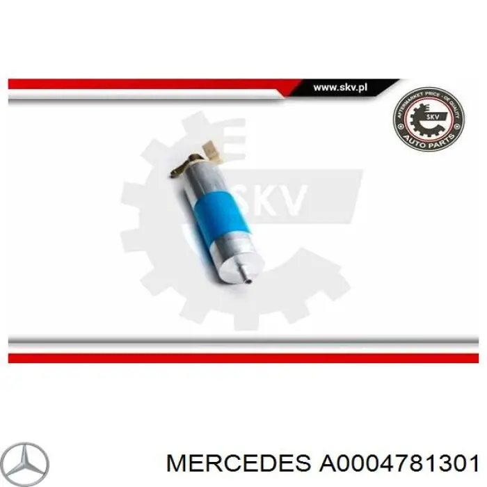 Pompa paliwa główna Mercedes A0004781301 cena, od 102,19 USD