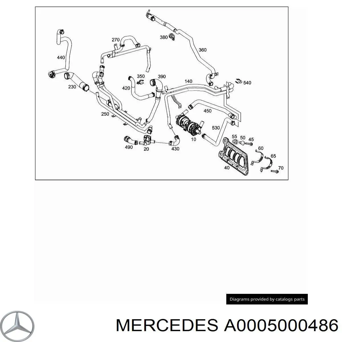 A000500048680 Mercedes pompa chłodzenia wodą, dodatkowa elektryczna