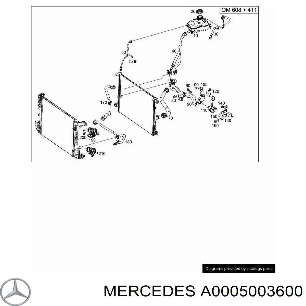 Pompa chłodzenia wodą, dodatkowa elektryczna Mercedes A0005003600 cena, od 74,71 USD