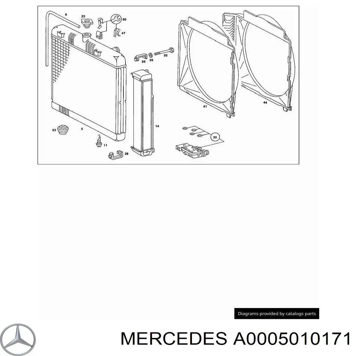 Pokrywa (korek) chłodnicy Mercedes A0005010171 cena, od 4,24 USD