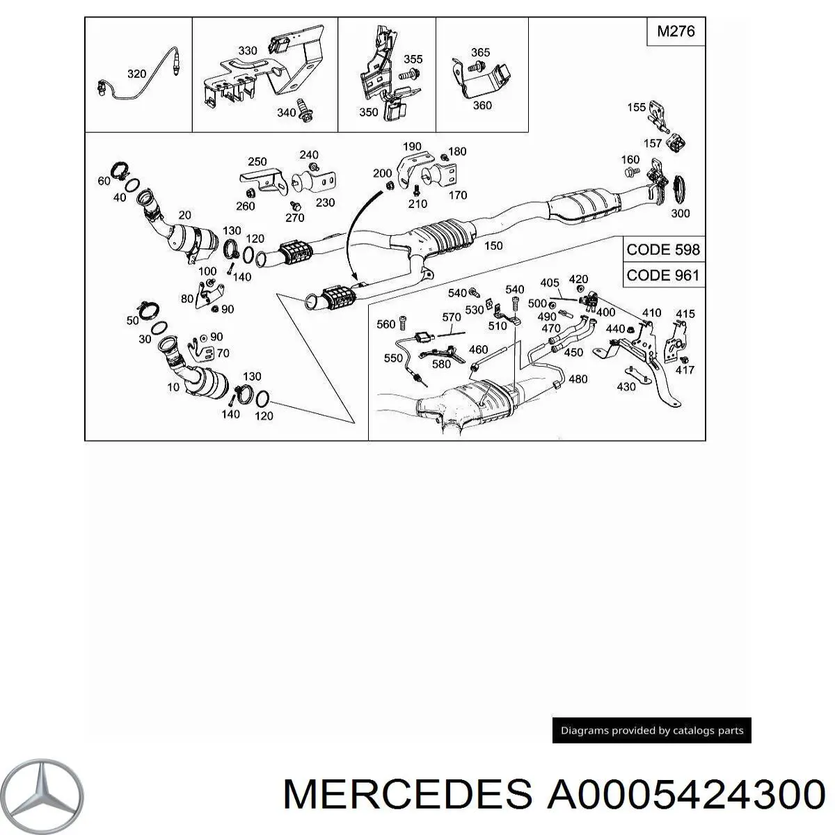 A0005424300 Mercedes Sonda lambda, czujnik tlenu