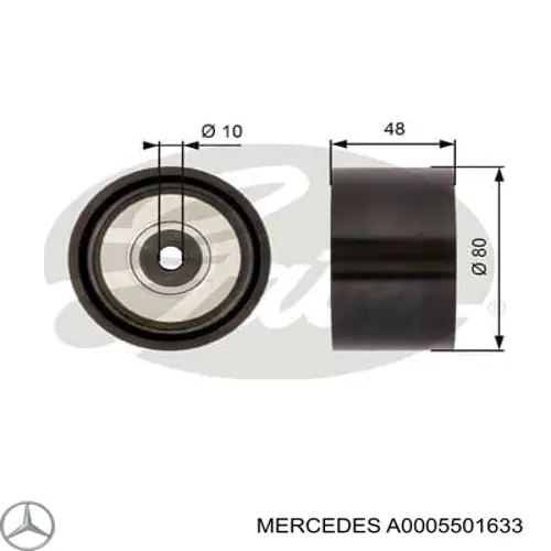 Rolka prowadząca, kierunkowa paska napędowego A0005501633 Mercedes