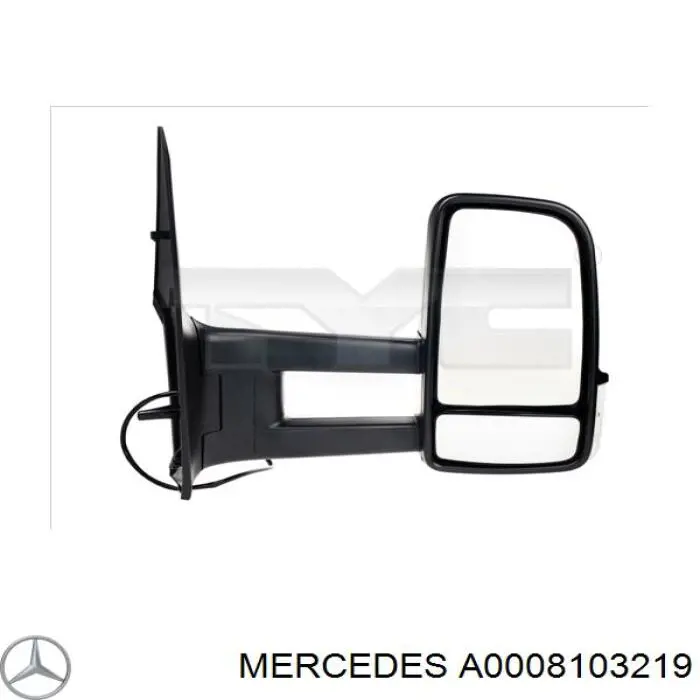 A0008103219 Mercedes Lusterko wsteczne lewe